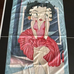 Vintage Betty Boop Beach Towel 90s Cotton King Features Studio